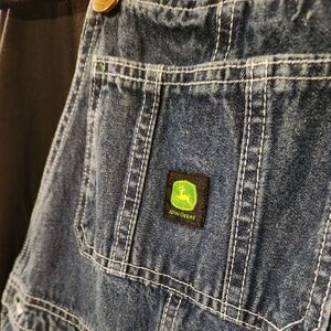 John Deere branded denim overalls  size youth 10